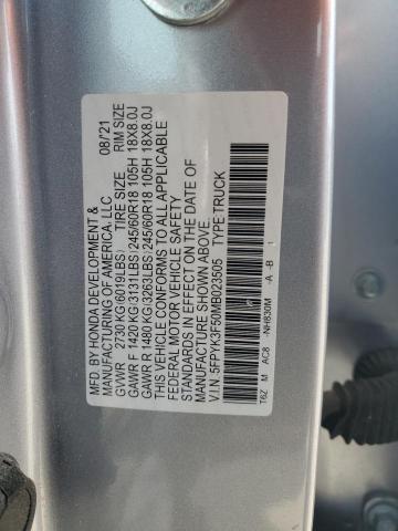 2021 HONDA RIDGELINE 5FPYK3F50MB023505