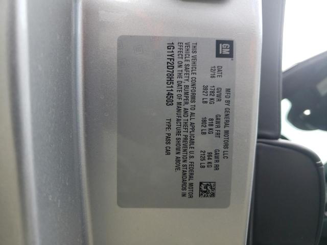 2017 CHEVROLET CORVETTE S - 1G1YF2D78H5114503