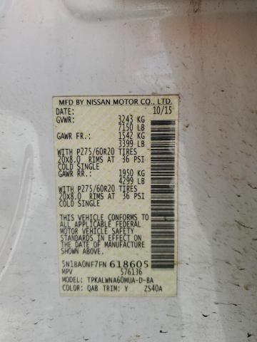 2015 NISSAN ARMADA PLA 5N1BA0NF7FN618605