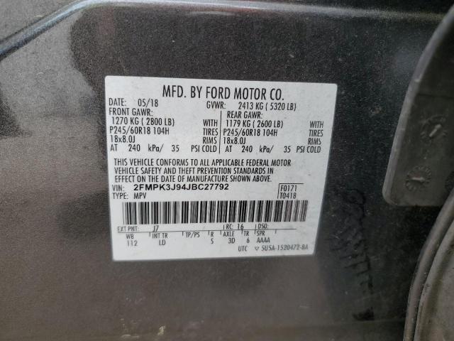 2018 FORD EDGE SEL - 2FMPK3J94JBC27792