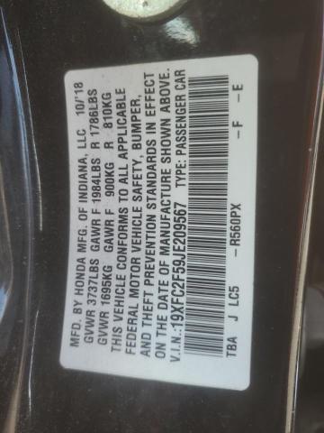 2018 HONDA CIVIC LX - 19XFC2F59JE209567