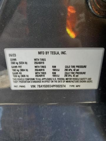 2023 TESLA MODEL Y - 7SAYGDEE4PF802074