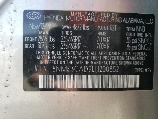 2020 HYUNDAI SANTA FE S - 5NMS3CAD9LH200852