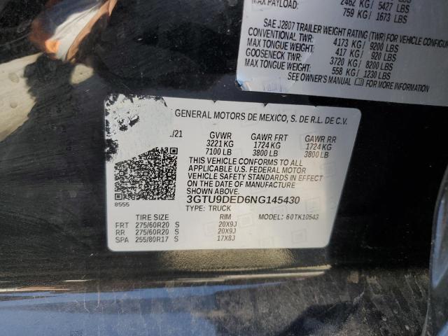 2022 GMC SIERRA LIM - 3GTU9DED6NG145430