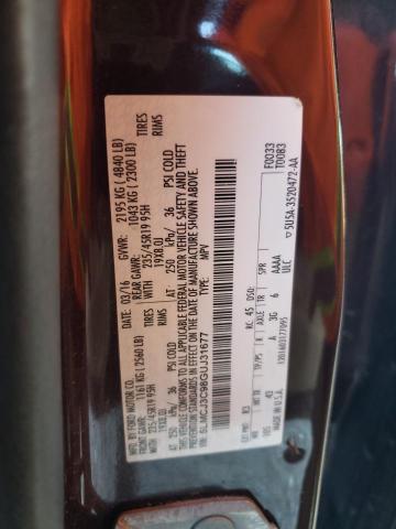 2016 LINCOLN MKC RESERV 5LMCJ3C98GUJ31677