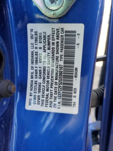 2016 HONDA CIVIC LX - 19XFC2F52GE060167