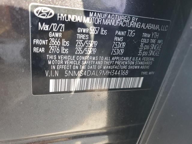 2021 HYUNDAI SANTA FE L - 5NMS4DAL9MH344168