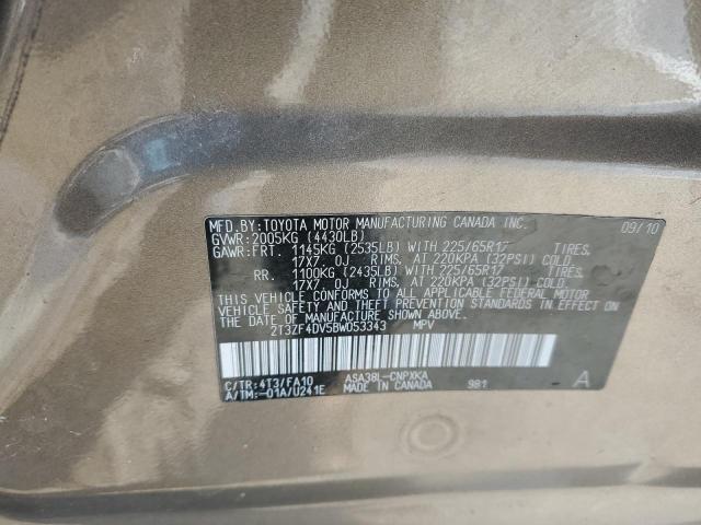 2011 TOYOTA RAV4 - 2T3ZF4DV5BW053343
