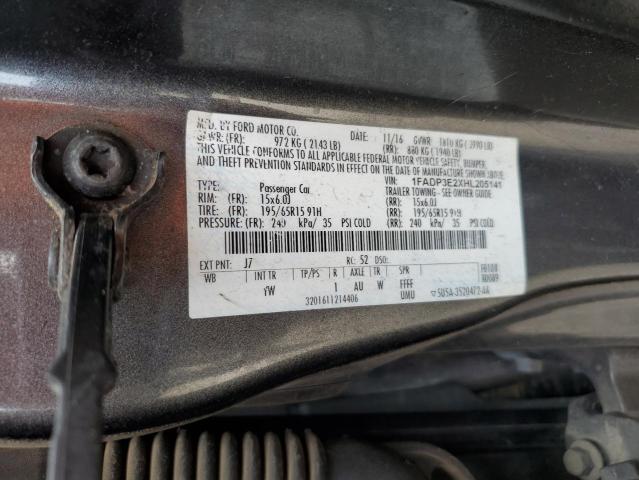 2017 FORD FOCUS S - 1FADP3E2XHL205141