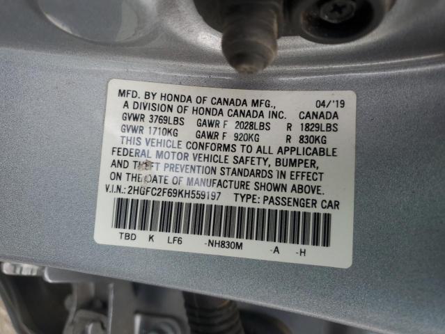2019 HONDA CIVIC LX 2HGFC2F69KH559197