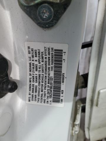 2020 HONDA INSIGHT EX 19XZE4F59LE011321
