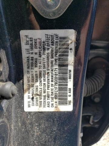 2016 HONDA CIVIC EXL 19XFC1F79GE018171