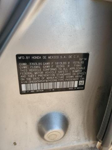 3HGGK5H5XFM742046 2015 HONDA FIT