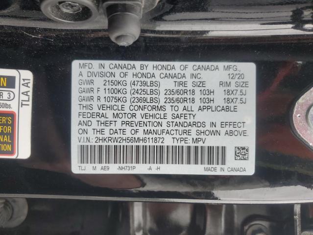 2021 HONDA CR-V EX - 2HKRW2H56MH611872