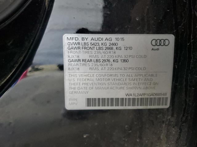 2016 AUDI Q5 PREMIUM - WA1L2AFP1GA068548
