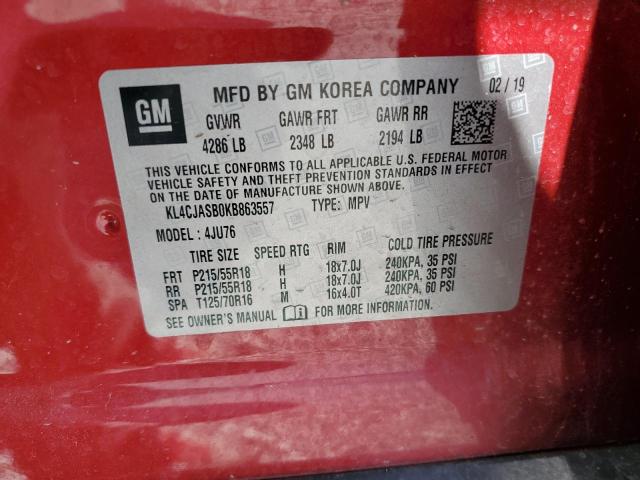 2019 BUICK ENCORE PRE - KL4CJASB0KB863557