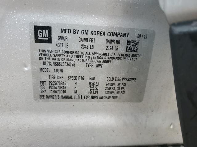 2020 CHEVROLET TRAX LS - KL7CJNSB6LB034276