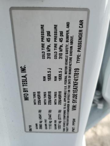 2019 TESLA MODEL 3 - 5YJ3E1EA7KF417819
