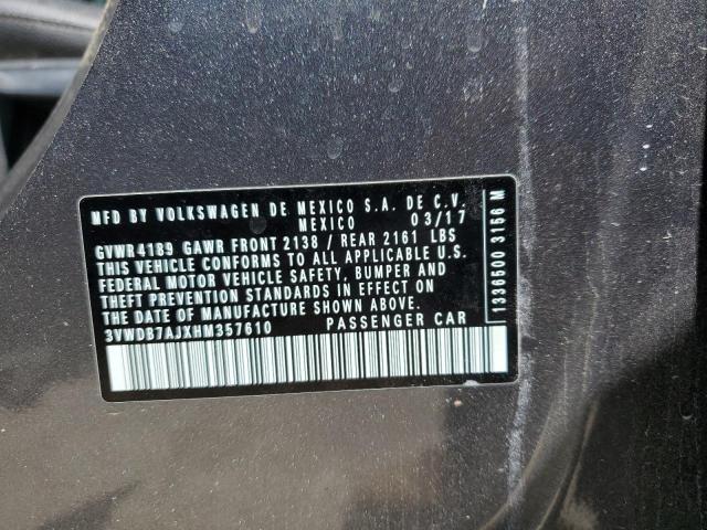 2017 VOLKSWAGEN JETTA SE 3VWDB7AJXHM357610