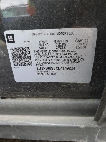 2020 CHEVROLET BOLT EV LT - 1G1FW6S0XL4149224