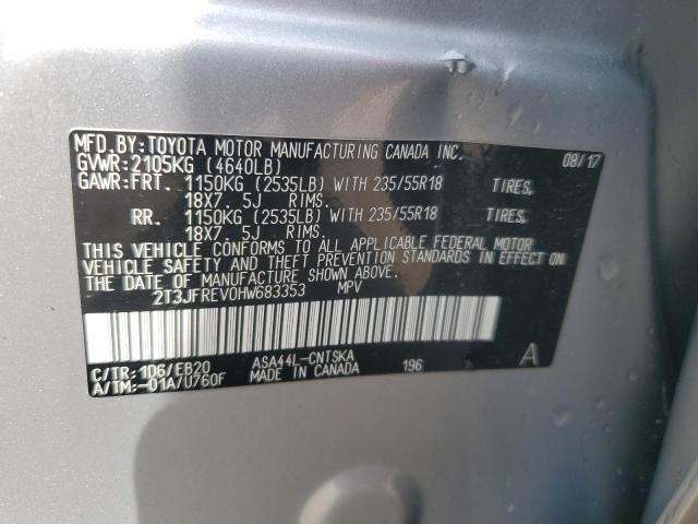 2017 TOYOTA RAV4 SE - 2T3JFREV0HW683353
