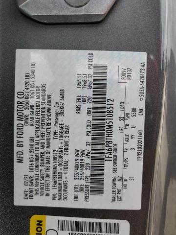 2021 FORD MUSTANG - 1FA6P8TH0M5108512