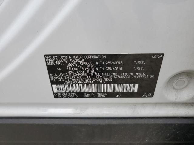 2024 TOYOTA BZ4X XLE JTMABACAXRA070914