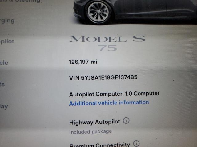 2016 TESLA MODEL S 5YJSA1E18GF137485