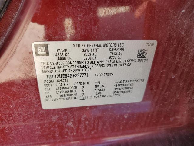 2016 GMC SIERRA K25 1GT12UE84GF297771