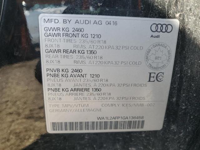 2016 AUDI Q5 PREMIUM - WA1L2AFP1GA136458