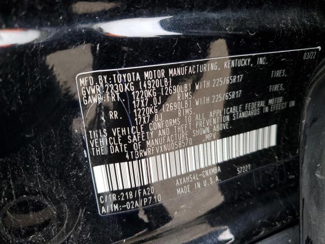 2022 TOYOTA RAV4 XLE - 4T3RWRFVXNU058570