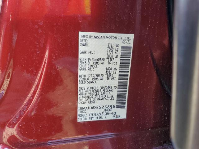 2021 NISSAN TITAN SV - 1N6AA1ED8MN525896