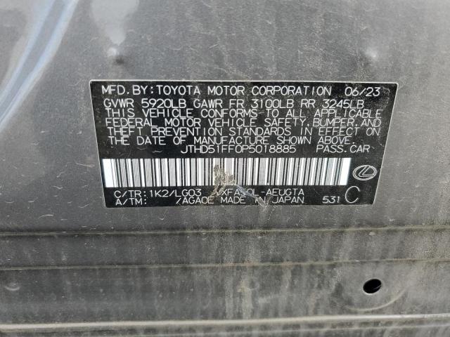 2023 LEXUS LS 500 BAS JTHD51FF0P5018885