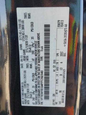 2015 FORD F150 SUPER - 1FTEW1EG4FFC92340