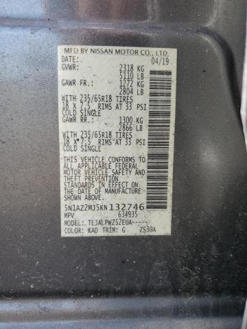 2019 NISSAN MURANO S 5N1AZ2MJ5KN132746