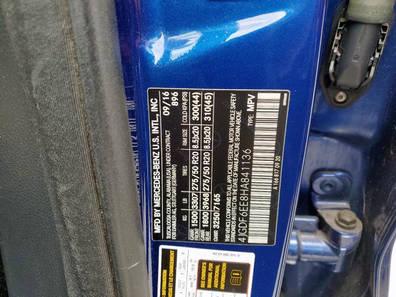 2017 MERCEDES-BENZ GLS 450 4M - 4JGDF6EE8HA841136