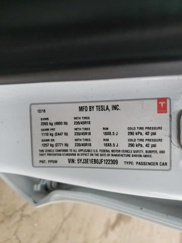 2018 TESLA MODEL 3 5YJ3E1EB0JF122309