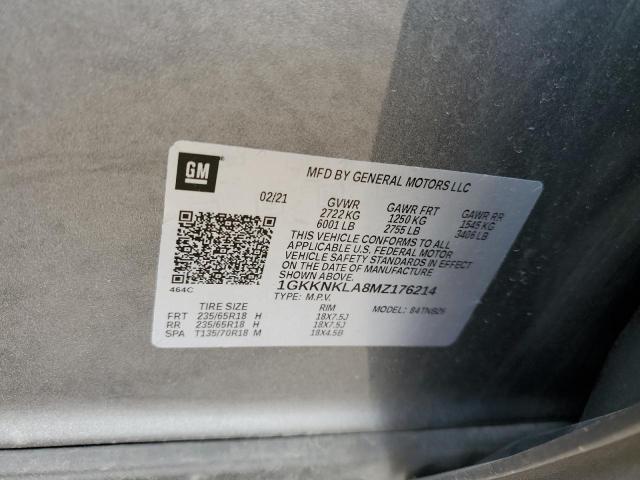 2021 GMC ACADIA SLE 1GKKNKLA8MZ176214