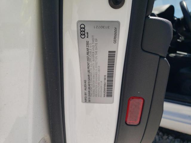 2019 AUDI A4 PREMIUM WAUGMAF46KA118616
