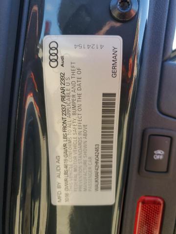 2017 AUDI A4 ULTRA P WAUKMAF42HN042453