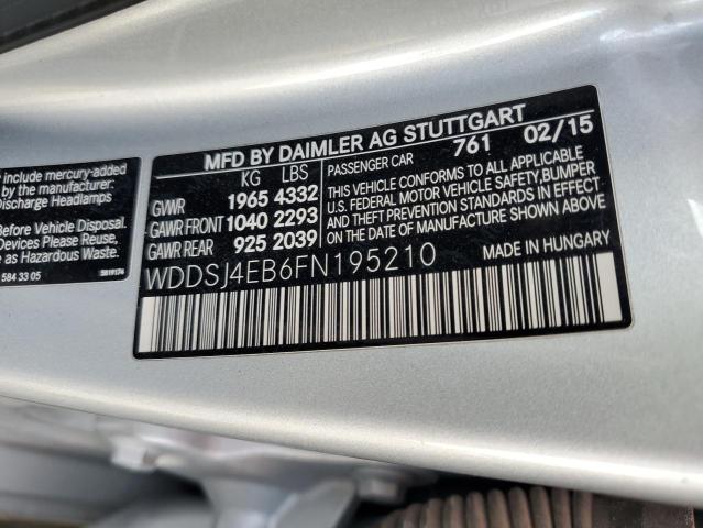2015 MERCEDES-BENZ CLA 250 - WDDSJ4EB6FN195210