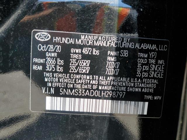 2020 HYUNDAI SANTA FE S - 5NMS33AD0LH298797