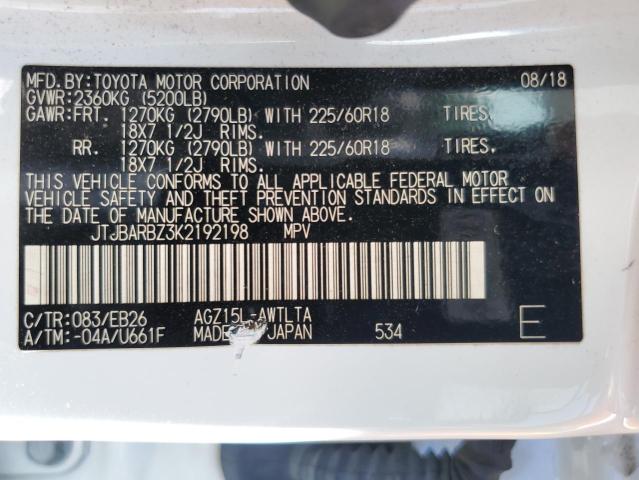 2019 LEXUS NX 300 BAS - JTJBARBZ3K2192198