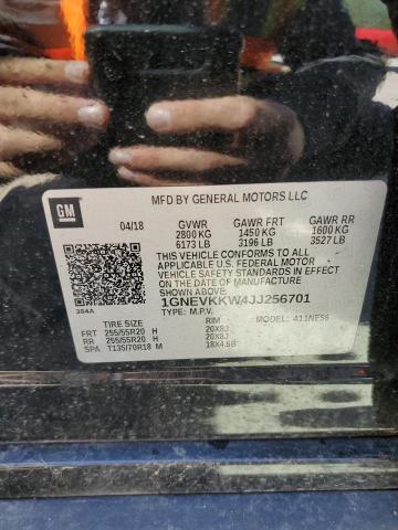 2018 CHEVROLET TRAVERSE H 1GNEVKKW4JJ256701