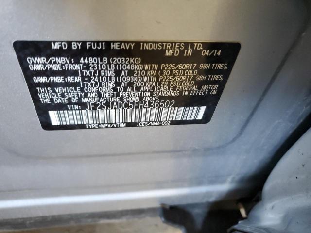 2015 SUBARU FORESTER 2 - JF2SJADC5FH436502