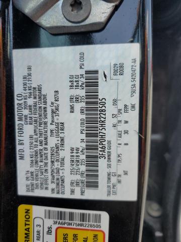 2017 FORD FUSION SE - 3FA6P0H75HR228505