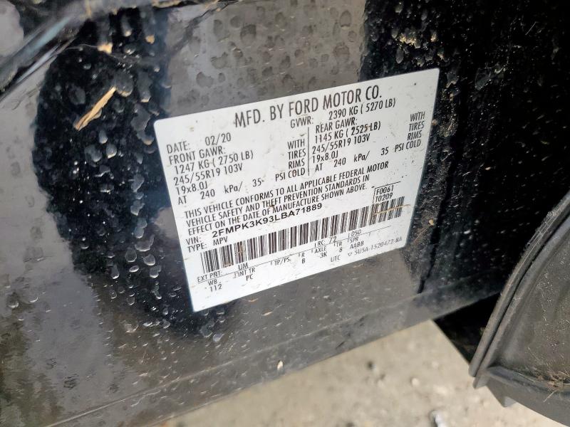 2020 FORD EDGE TITAN - 2FMPK3K93LBA71889