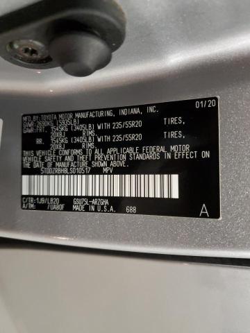 2020 TOYOTA HIGHLANDER - 5TDDZRBH8LS010517