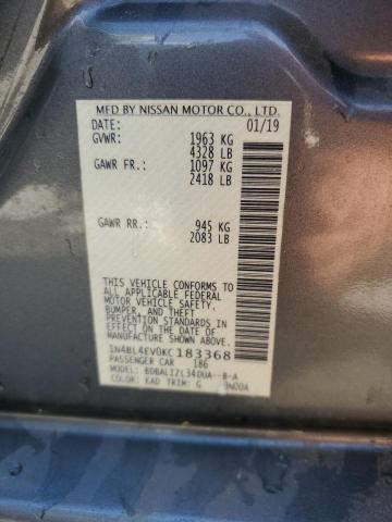 2019 NISSAN ALTIMA SL - 1N4BL4EV0KC183368