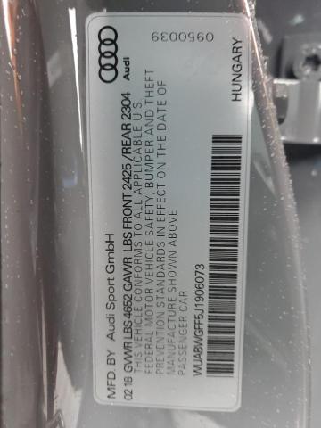 2018 AUDI RS3 WUABWGFF5J1906073